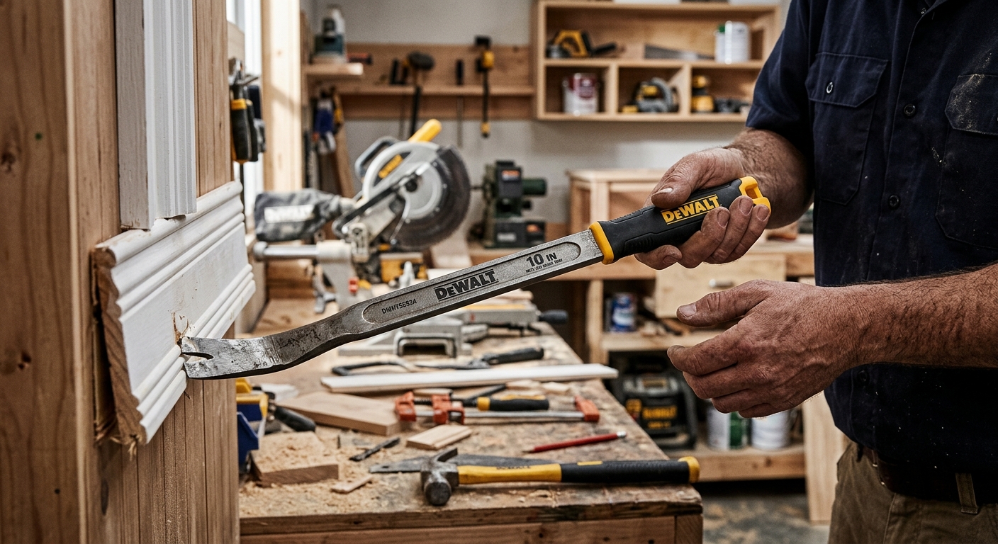 3. DEWALT DWHT55524 Pry Bar  –  Best For Finish Trim