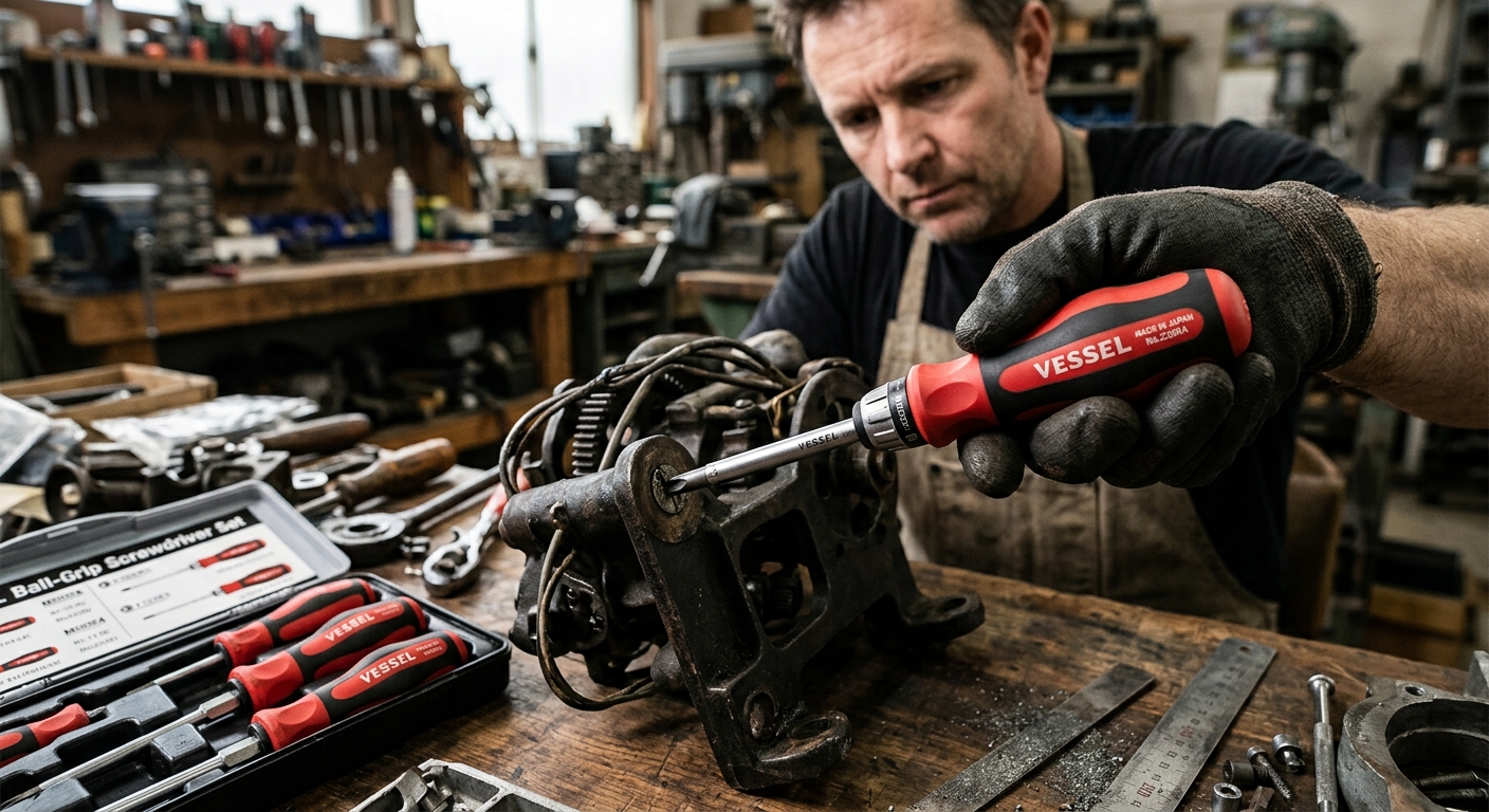 Vessel Ball-Grip Screwdrivers  –  Best for High Torque