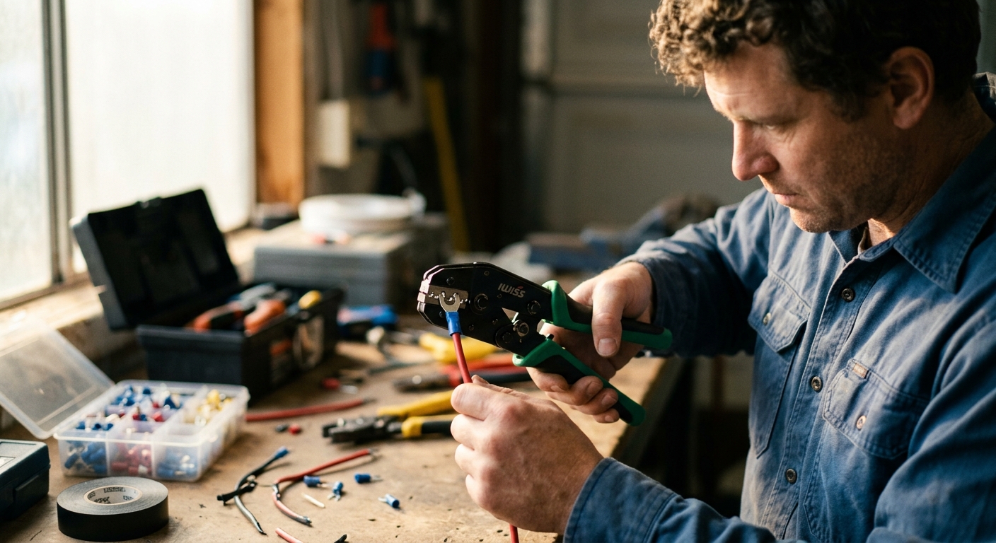Ratcheting Crimper for Insulated Connectors (IWISS)  –  Best Crimper