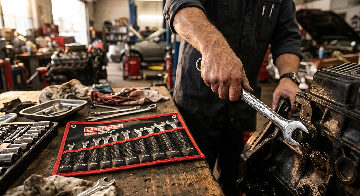 Craftsman 20-Piece Combination Wrench Set  –  Best Standard Combination