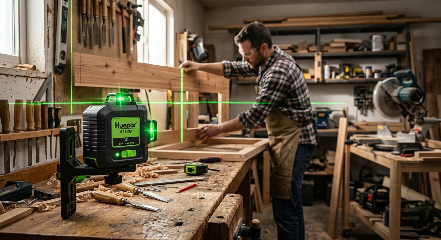 Huepar 621CG 3D Laser Level  –  Best 360-Degree