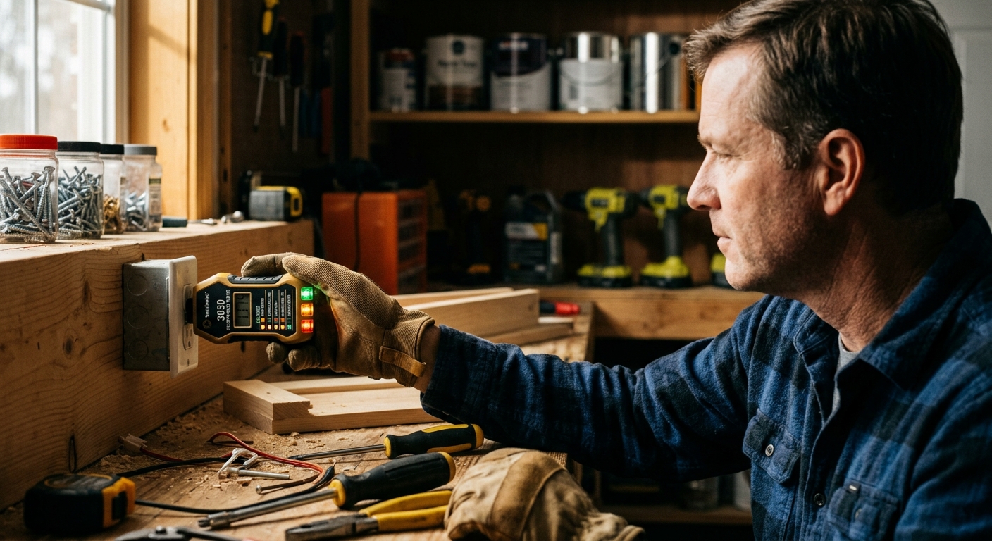 Southwire 3030 Receptacle Tester  –  Best for Outlet Testing