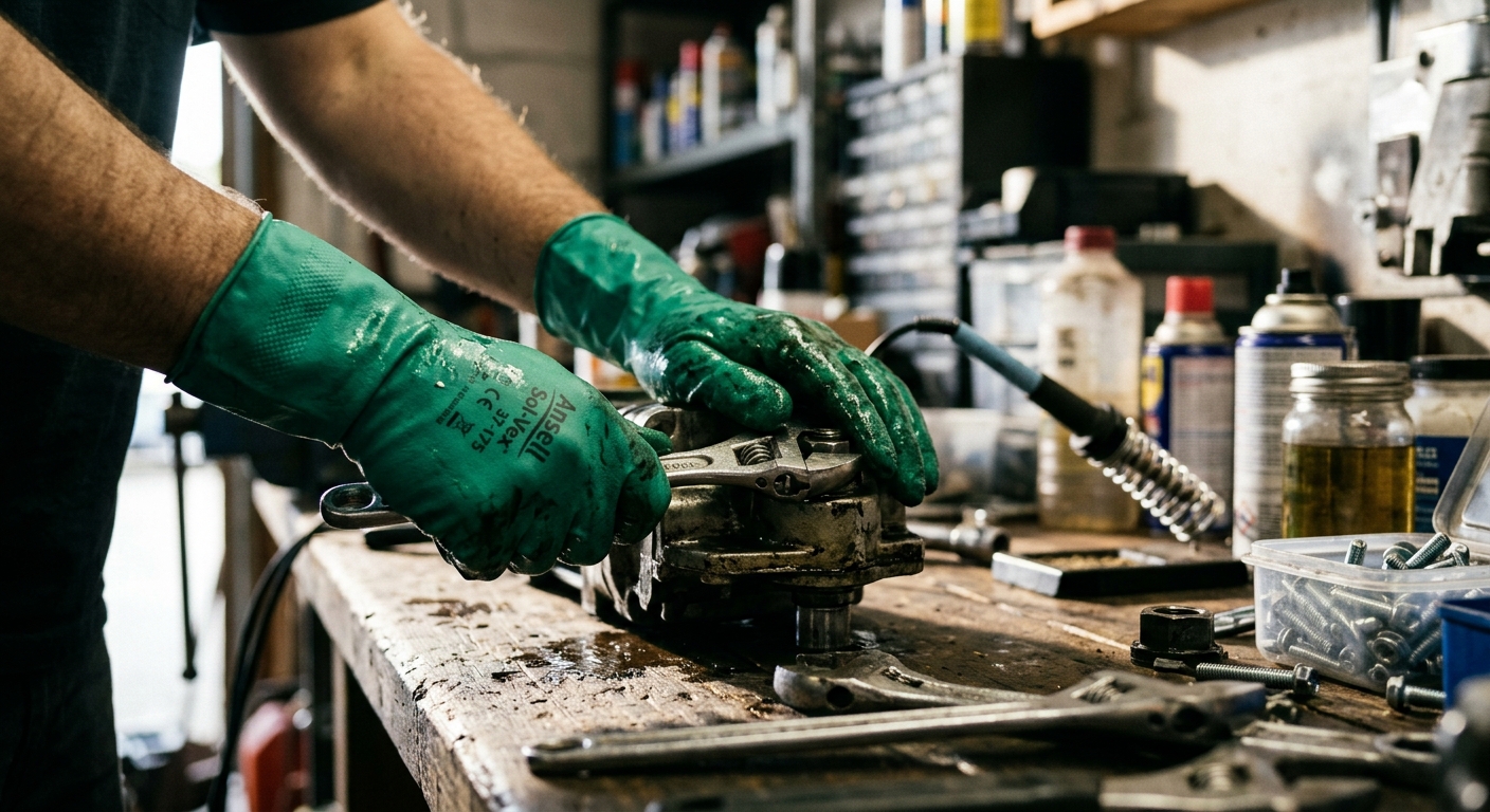 Ansell Sol-Vex Nitrile Gloves  –  Best Chemical Resistant