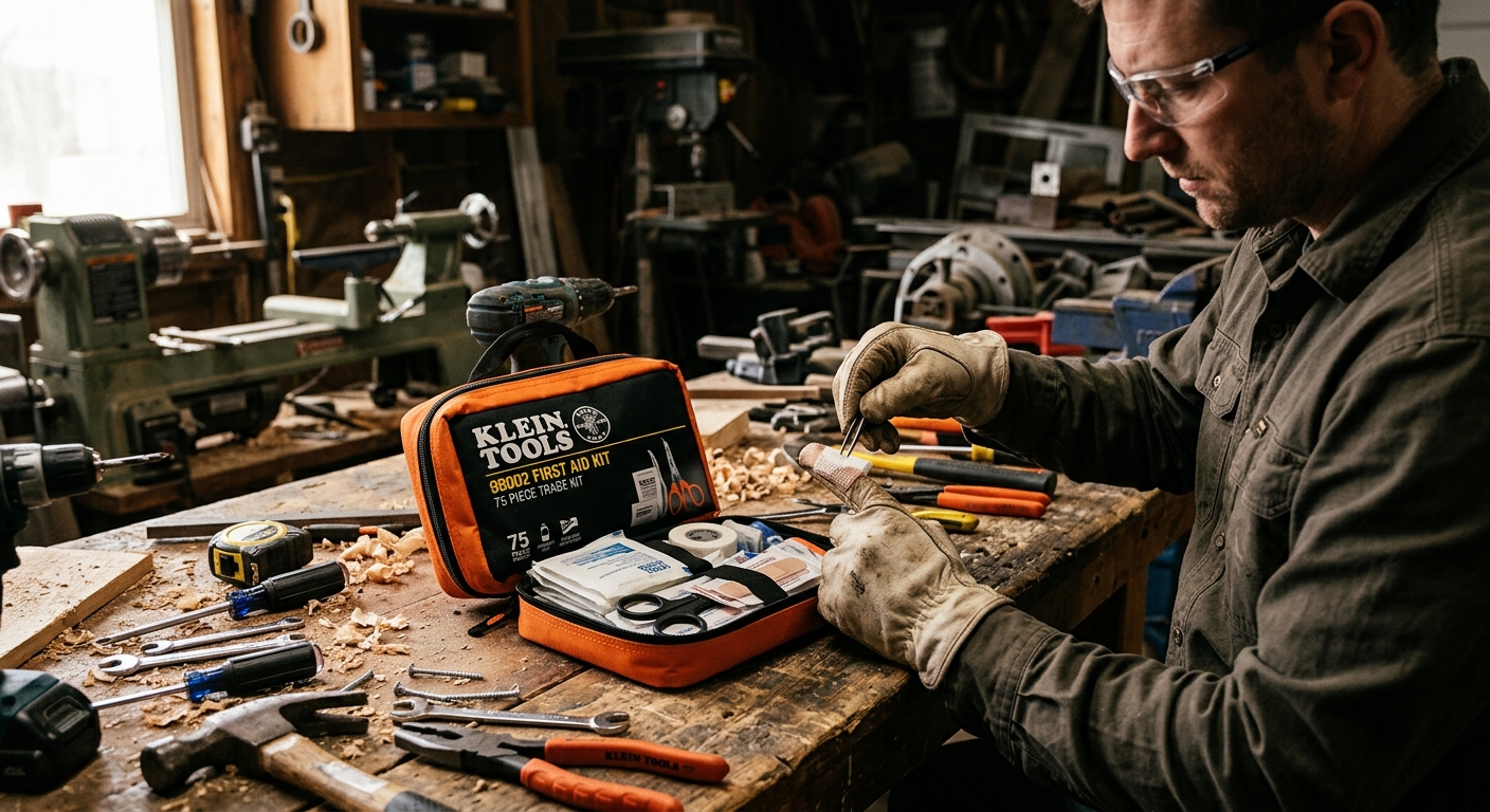 Klein Tools 98002 First Aid Kit  –  Best Compact Trade Kit