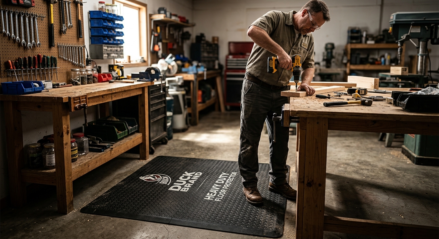 Duck Brand Heavy Duty Floor Protector  –  Best for Workbench Areas