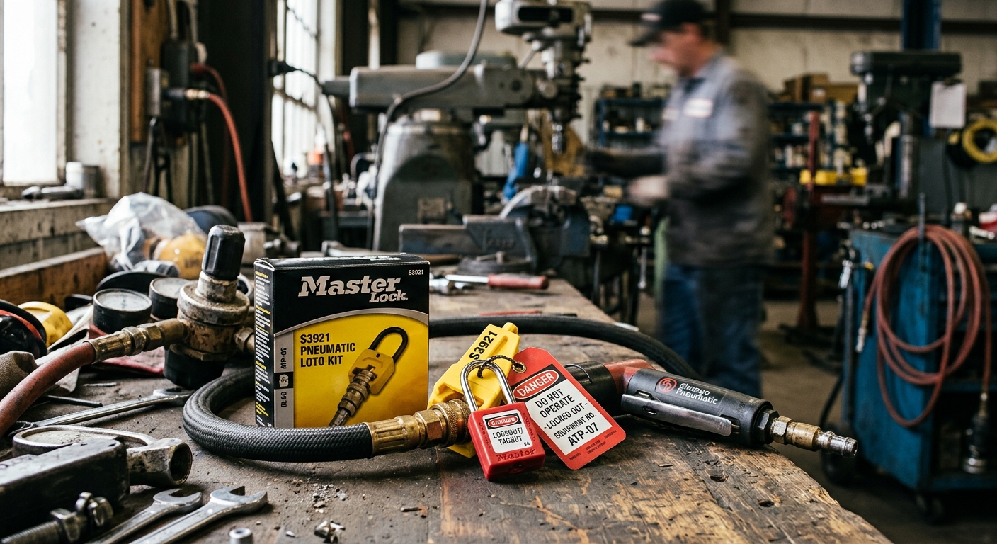 Master Lock S3921 Pneumatic LOTO Kit  –  Best for Air Tools